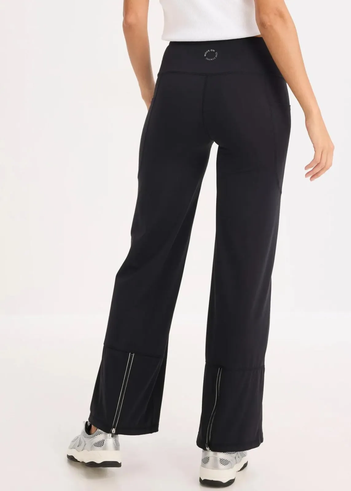 bonprix Bekleidung·Sweat|Bekleidung·Kleider^Komfort- Sport-Hose mit verstellbarer Beinweite schwarz