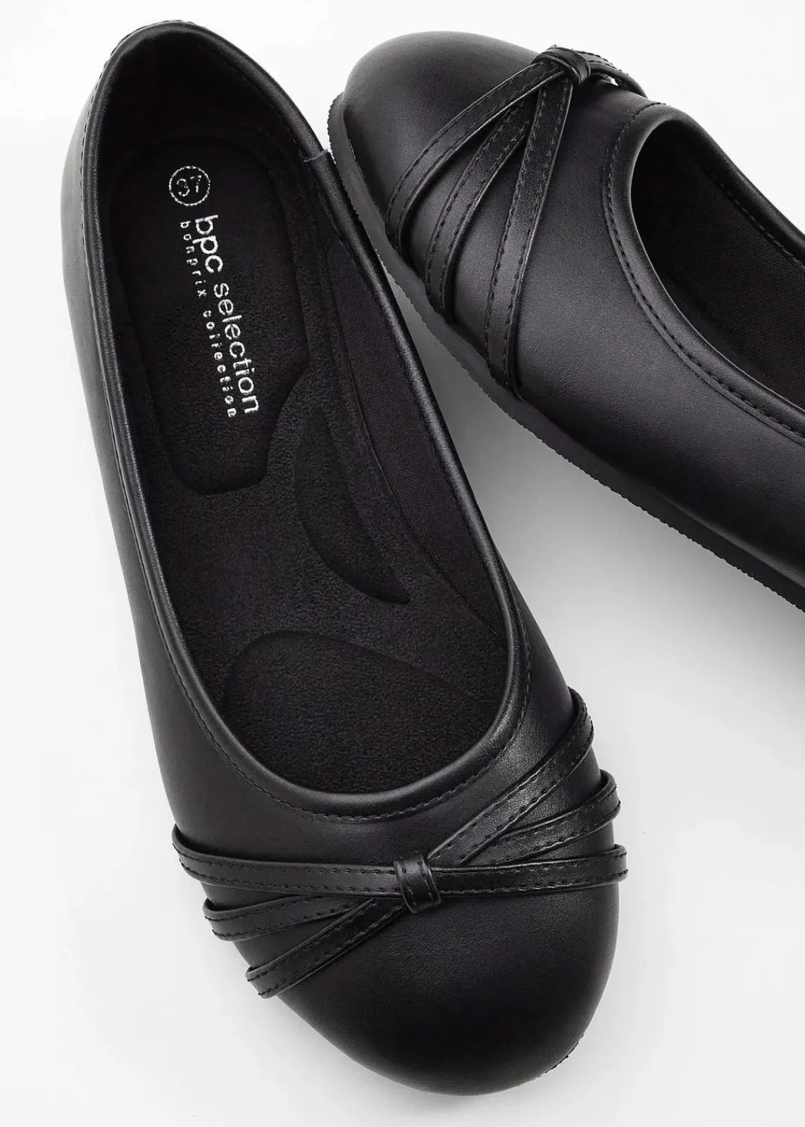 bonprix Komfortschuhe|Sommerschuhe^Komfort-Ballerinas in bequemer Weite schwarz