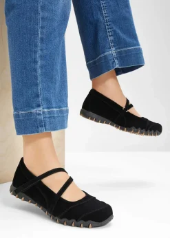bonprix Komfortschuhe|Sommerschuhe^Komfort-Mary-Janes mit flexibler Sohle schwarz