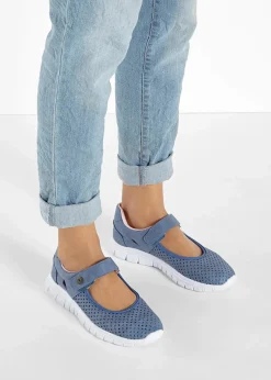 bonprix Komfortschuhe|Sommerschuhe^Komfort-Mary-Janes mit leichter Sohle blau/rosa