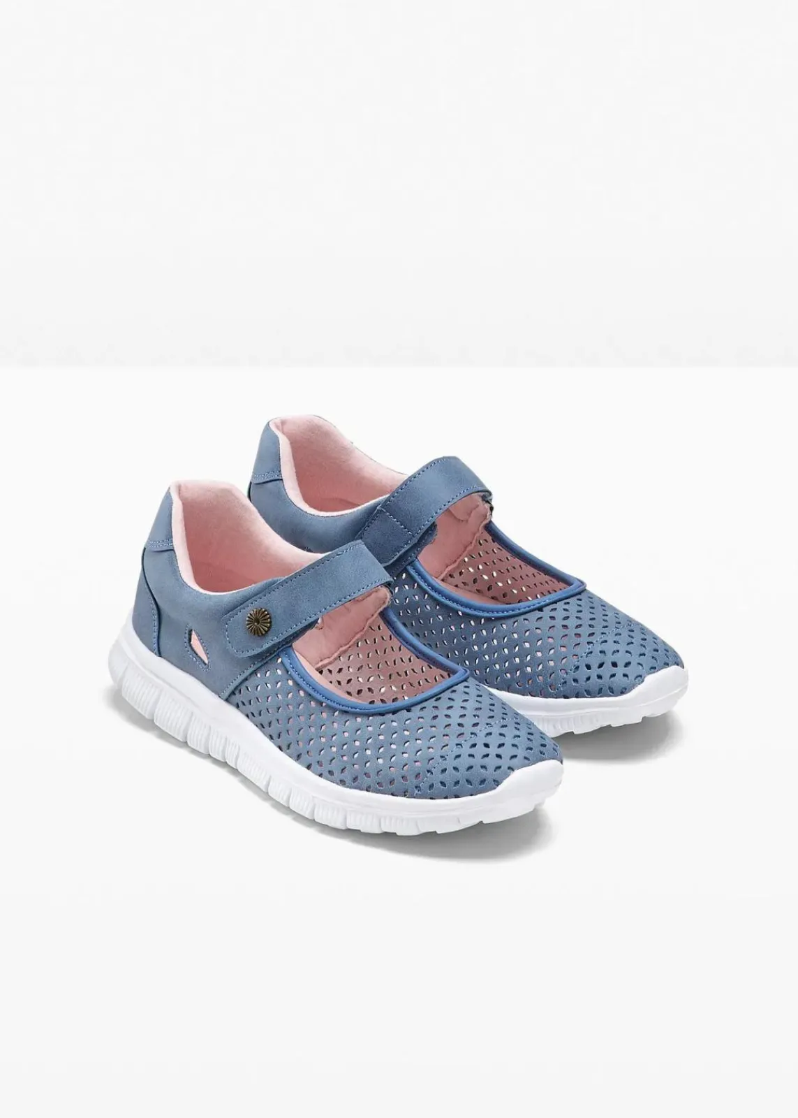 bonprix Komfortschuhe|Sommerschuhe^Komfort-Mary-Janes mit leichter Sohle blau/rosa