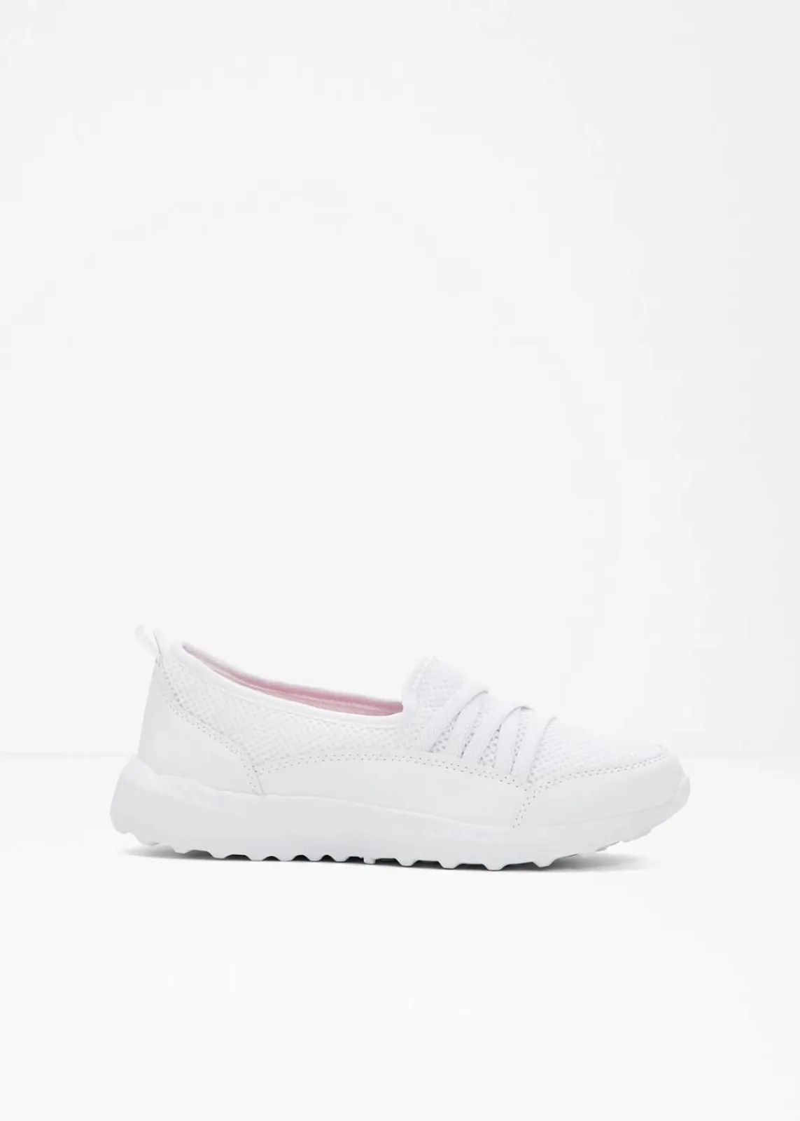 bonprix Schuhe & Accessoires In Spezialgrößen·Schuhe In Übergröße|Sneaker^Komfort-Slip-In-Sneaker mit leichter Sohle weiß