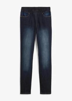 bonprix Bekleidung·Shirts & Tops|Jeans^Komfort-Stretch-Treggings dunkelblau used