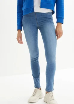 bonprix Jeans|Bekleidung·Shirts & Tops^Komfort-Stretch-Treggings mittelblau used