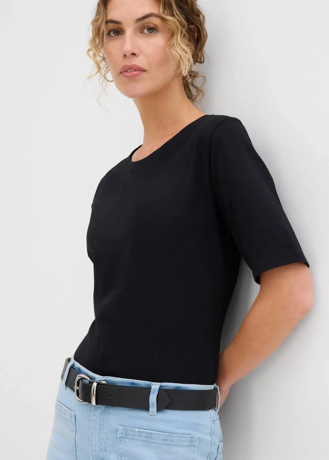 bonprix Basics|Shirts & Tops^Kurzarmbody (2er Pack) schwarz/weiß