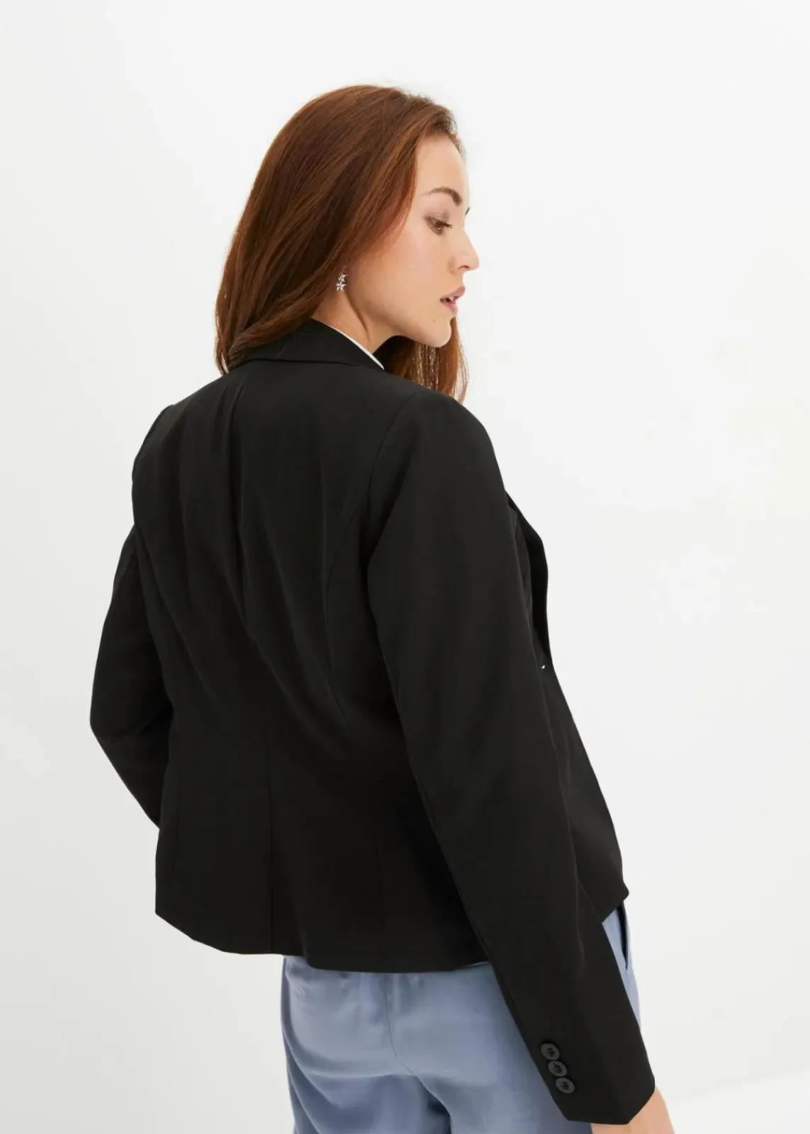 bonprix Bekleidung·Basics|Nachhaltigere Materialien^Kurzblazer schwarz