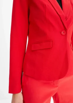 bonprix Blazer|Nachhaltigere Materialien^Kurzblazer rot