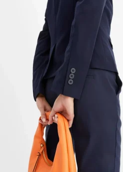 bonprix Blazer|Nachhaltigere Materialien^Kurzblazer dunkelblau