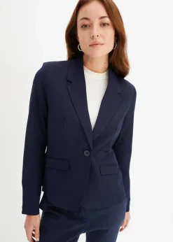 bonprix Blazer|Nachhaltigere Materialien^Kurzblazer dunkelblau