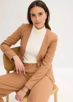 bonprix Bekleidung·Basics|Blazer^Kurzblazer mokkabraun