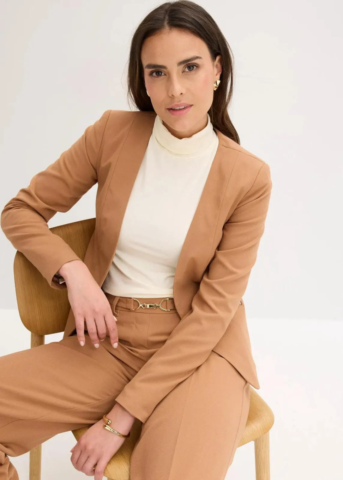 bonprix Bekleidung·Basics|Blazer^Kurzblazer mokkabraun