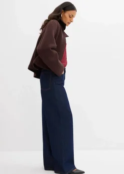 bonprix Bekleidung·Hosen|Jacken & Mäntel^Kurze Jacke aus Scuba dunkelbraun