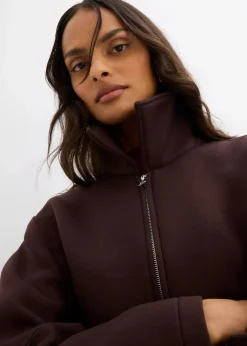 bonprix Bekleidung·Hosen|Jacken & Mäntel^Kurze Jacke aus Scuba dunkelbraun