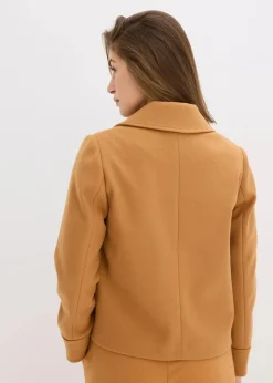 bonprix Bekleidung·Hosen|Jacken & Mäntel^Kurze Jacke in Wolloptik haselnuss