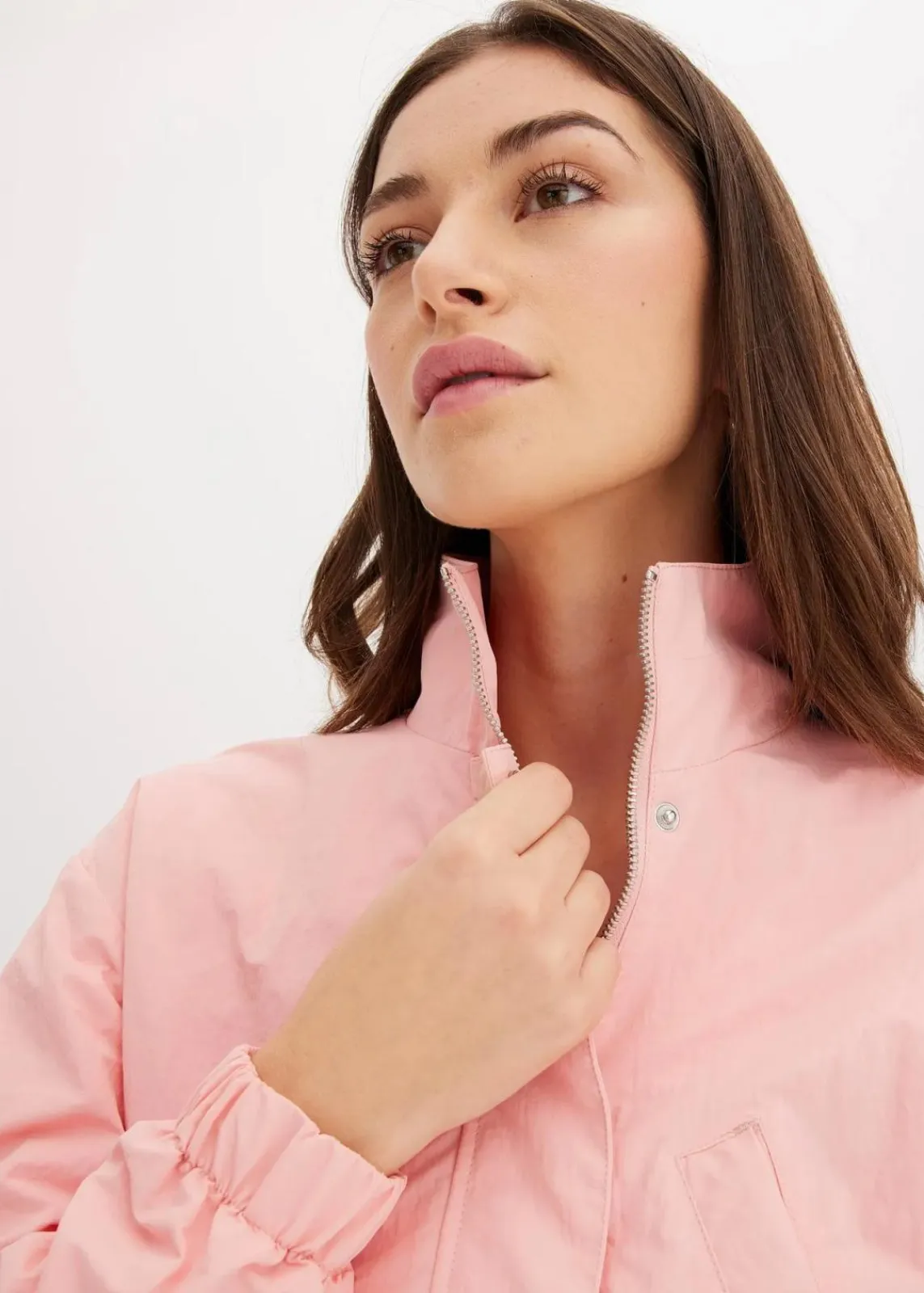 bonprix Bekleidung·Hosen|Jacken & Mäntel^Kurze Jacke mit Taillen-Tunnelzug softrosa
