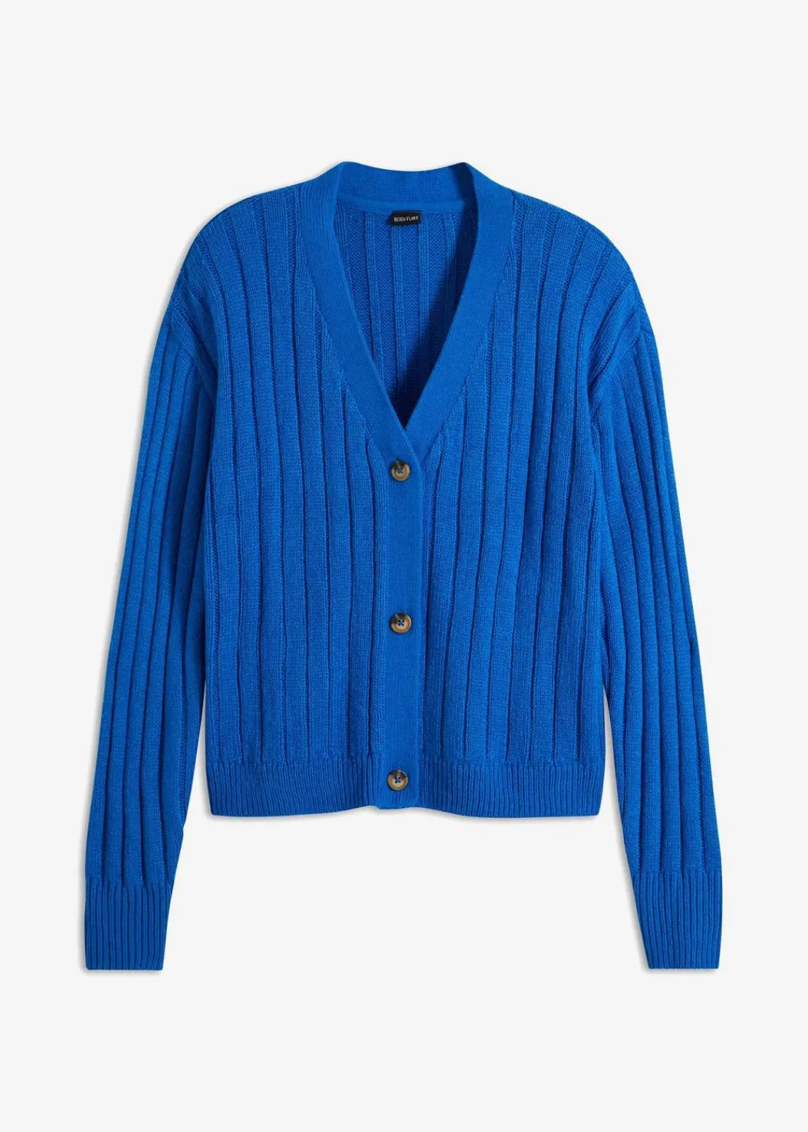 bonprix Bekleidung·Umstandsmode|Bekleidung·Jeans^Kurze Ripp-Strickjacke arktikblau