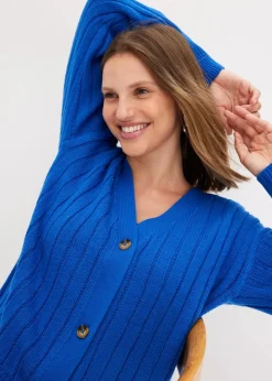 bonprix Bekleidung·Umstandsmode|Bekleidung·Jeans^Kurze Ripp-Strickjacke arktikblau