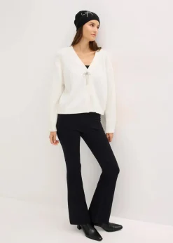 bonprix Bekleidung·Umstandsmode|Strickmode^Kurze Strickjacke wollweiß