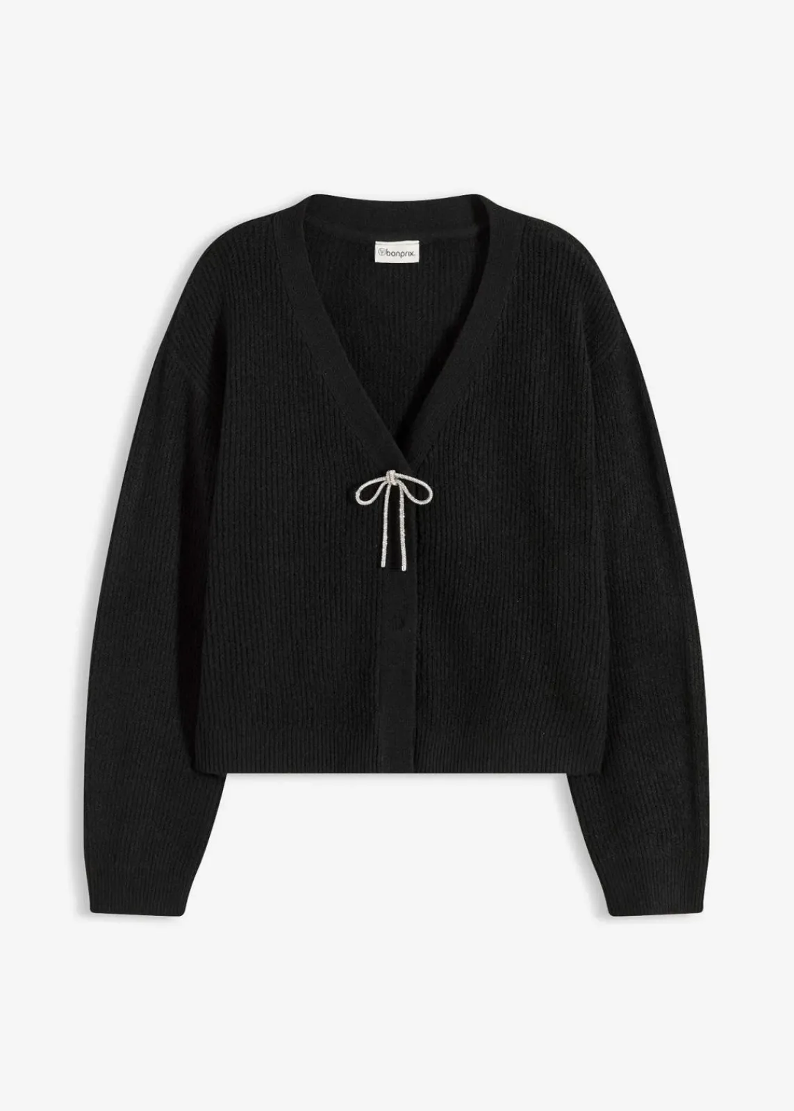 bonprix Bekleidung·Umstandsmode|Strickmode^Kurze Strickjacke schwarz