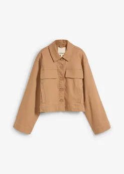bonprix Bekleidung·Hosen|Jacken & Mäntel^Kurze Twill-Jacke camel