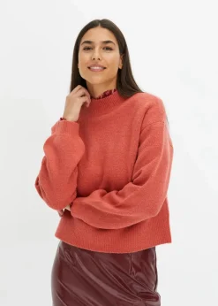 bonprix Pullover & Strickjacken|Bekleidung·Jeans^Kurzer Pullover rhabarber