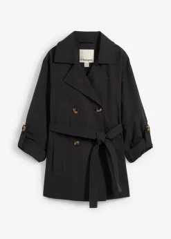 bonprix Jacken & Mäntel^kurzer Trenchcoat schwarz