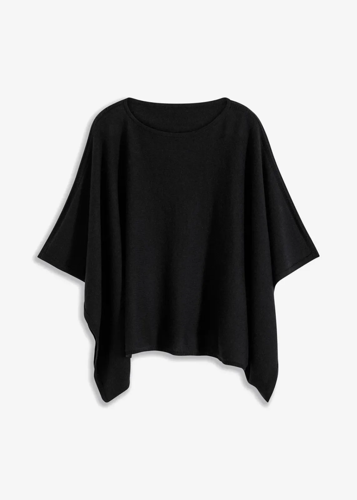 bonprix Ponchos|Schuhe & Accessoires In Spezialgrößen·Tücher & Ponchos^kurzer Wollponcho schwarz