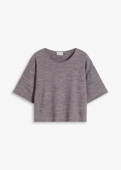 bonprix Shirts & Tops|Zweiteiler & Sets^Kurzes Boxy-Shirt schiefergrau meliert