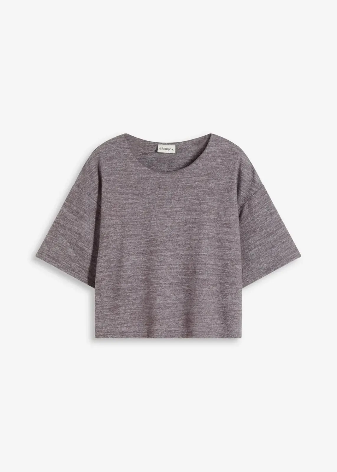 bonprix Shirts & Tops|Zweiteiler & Sets^Kurzes Boxy-Shirt schiefergrau meliert