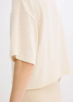 bonprix Shirts & Tops|Zweiteiler & Sets^Kurzes Boxy-Shirt kieselbeige meliert
