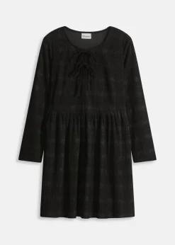 bonprix Kleider^Kurzes Cord-Kleid mit Karomuster schwarz bedruckt
