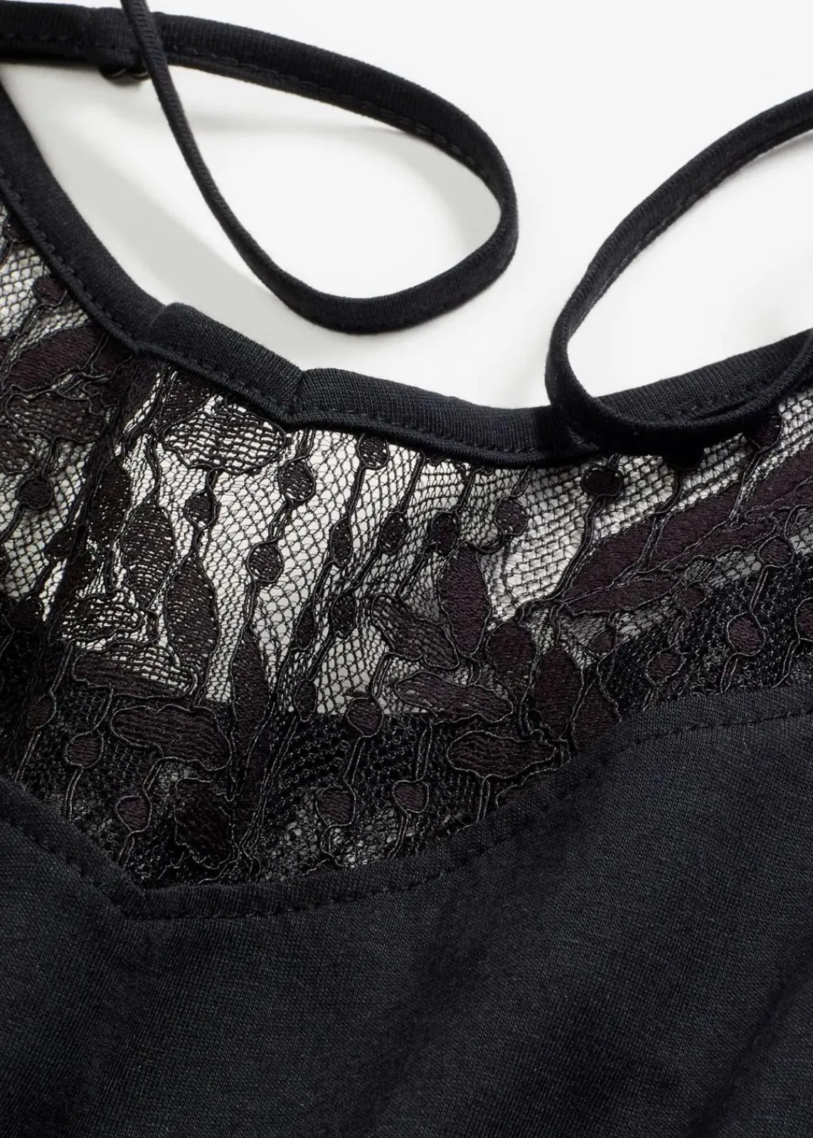bonprix Nachtwäsche|Nachhaltigere Materialien^Kurzes Nachthemd aus softem Modal-Mix schwarz