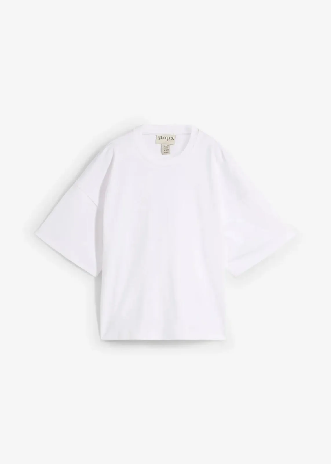 bonprix Shirts & Tops|Basics^Kurzes Oversize-Shirt aus reiner schwerer Bio-Baumwolle weiß