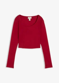 bonprix Shirts & Tops^Kurzes Rippshirt abendrot
