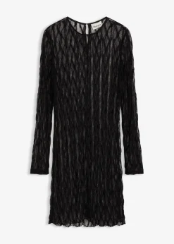 bonprix Bekleidung·Pullover & Strickjacken|Kleider^Kurzes Spitzenkleid schwarz