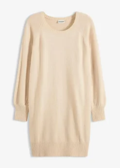 bonprix Bekleidung·Umstandsmode|Strickmode^Kurzes Strickkleid hellsand