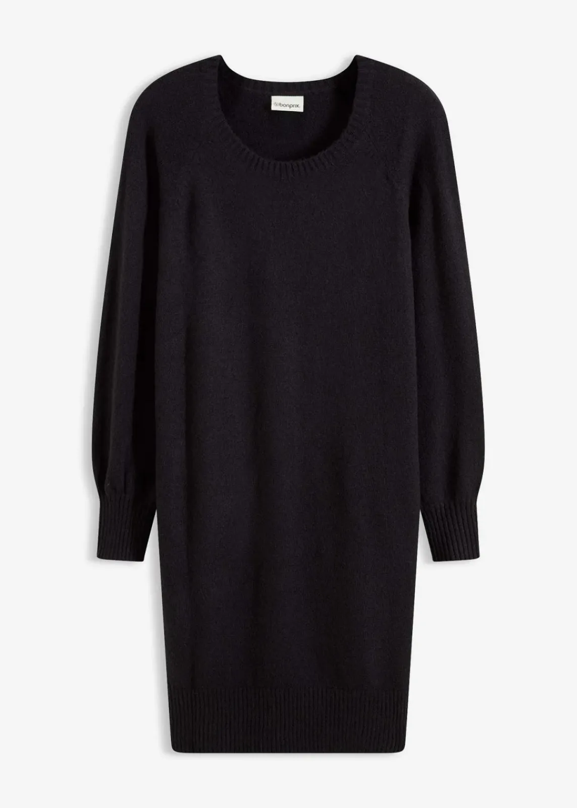 bonprix Bekleidung·Umstandsmode|Strickmode^Kurzes Strickkleid schwarz