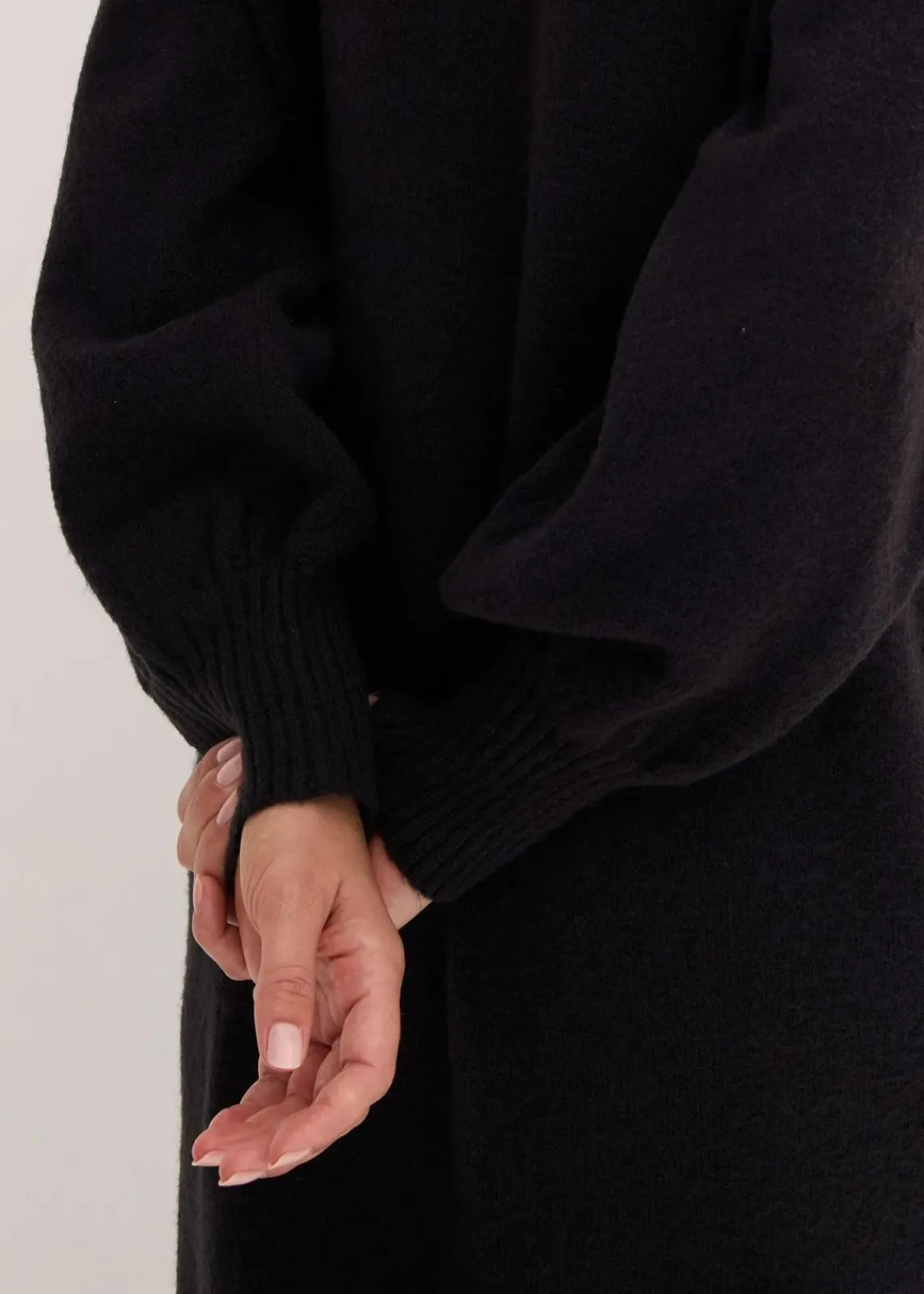bonprix Bekleidung·Umstandsmode|Strickmode^Kurzes Strickkleid schwarz