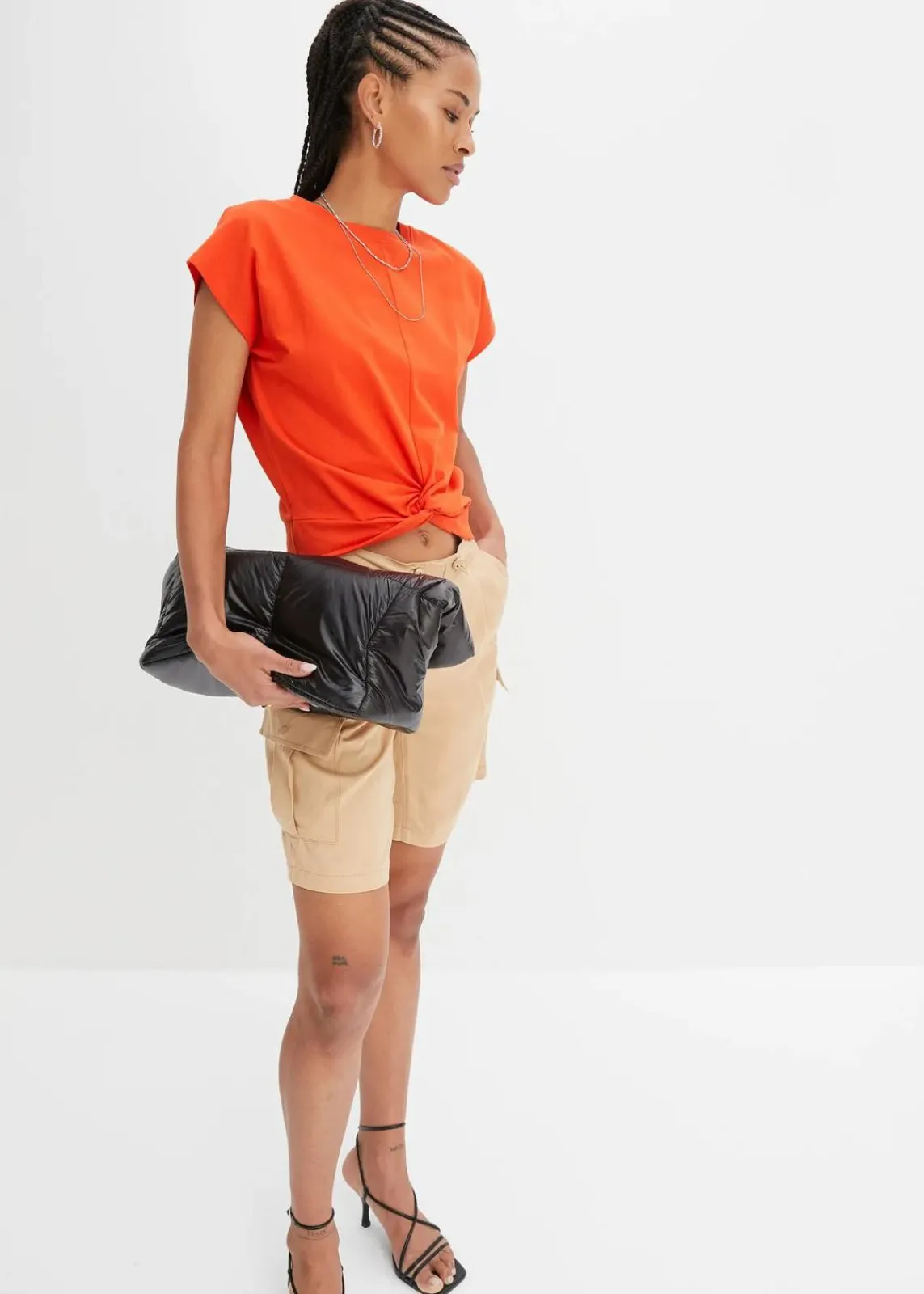 bonprix Shirts & Tops^Kurzes T-Shirt aus reiner Bio-Baumwolle blutorange
