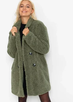 bonprix Bekleidung·Hosen|Jacken & Mäntel^Kurzmantel oliv