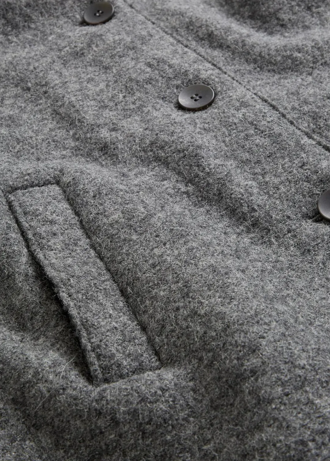 bonprix Bekleidung·Hosen|Jacken & Mäntel^Kurzmantel aus Wolle mittelgrau meliert