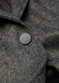 bonprix Bekleidung·Hosen|Jacken & Mäntel^Kurzmantel in Wolloptik schwarz meliert