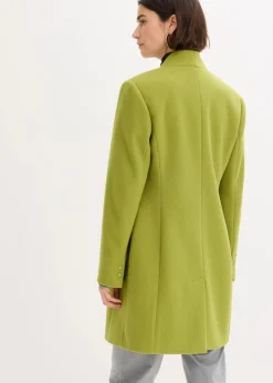 bonprix Jacken & Mäntel|Bekleidung·Hosen^Kurzmantel in Wolloptik moos