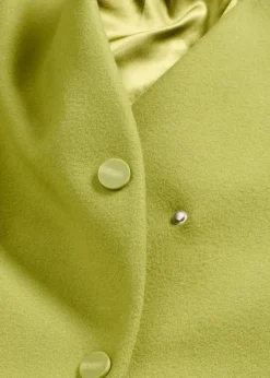 bonprix Jacken & Mäntel|Bekleidung·Hosen^Kurzmantel in Wolloptik moos