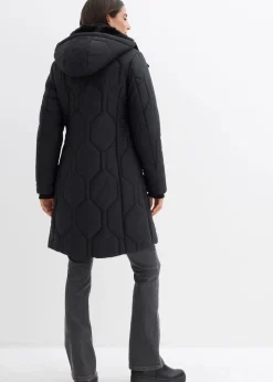 bonprix Bekleidung·Hosen|Jacken & Mäntel^Kurzmantel mit Diamant- Steppung und seitlichen Zippern schwarz