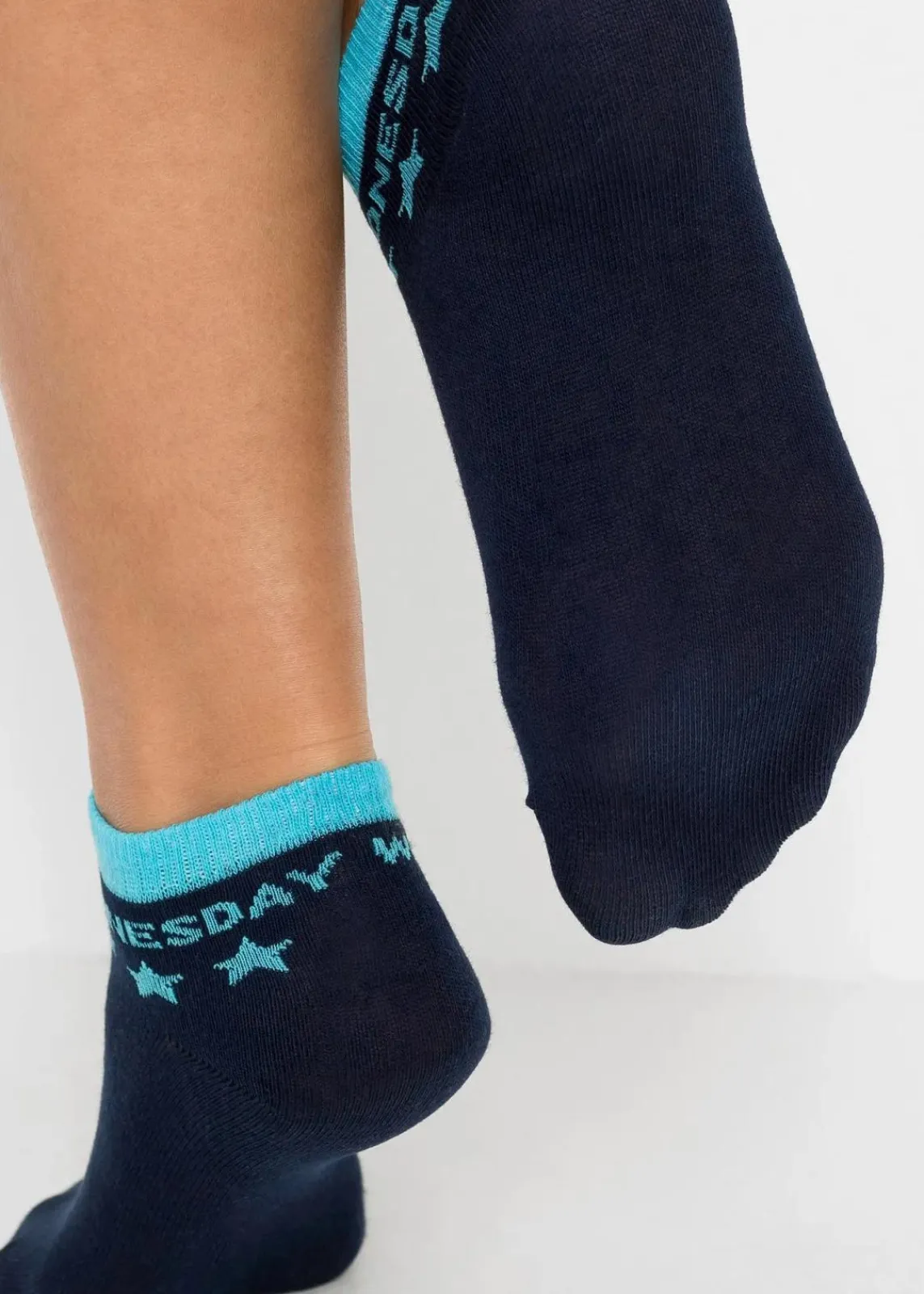 bonprix Mehrfachpacks|Mädchen·Strümpfe^Kurzsocken mit Bio-Baumwolle (7er Pack) dunkelblau mit Wochentagen