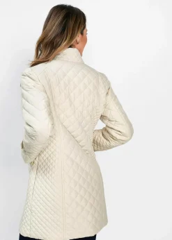 bonprix Jacken & Mäntel|Bekleidung·Hosen^Kurz-Steppmantel kieselbeige