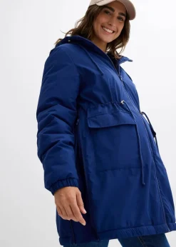 bonprix Umstandsmode|Bekleidung·Blazer^Kuschelig gefütterte Umstands-und Tragejacke tiefseeblau/steingrau/silber