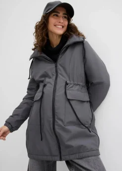 bonprix Bekleidung·Blazer|Umstandsmode^Kuschelig gefütterte Umstands-und Tragejacke dunkelgrau/schwarz