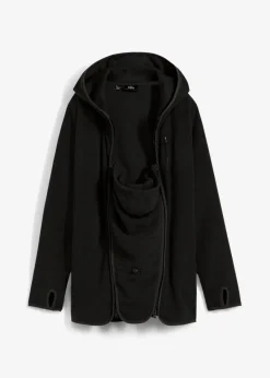 bonprix Bekleidung·Blazer|Umstandsmode^Kuschelige 3-in-1 Umstands-Fleecejacke und Tragejacke schwarz